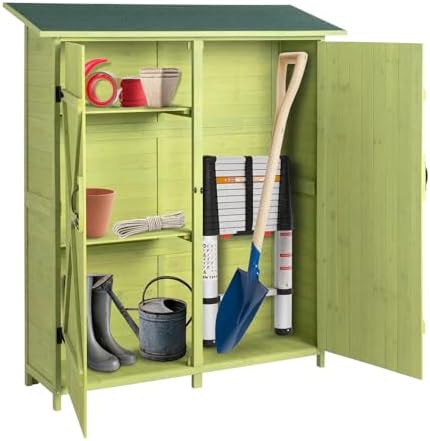 Extra large light green wooden cabinet