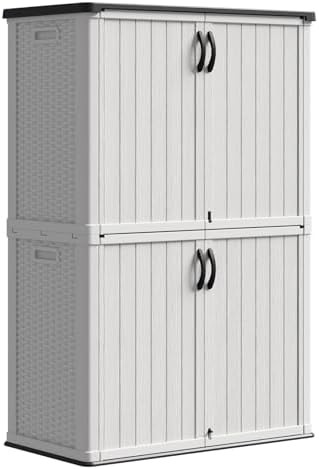 Resin outdoor storage cabinet fifty cubic feet