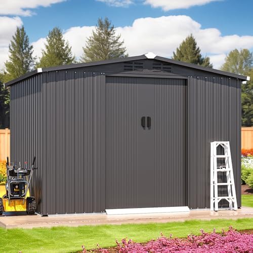 Galvanized steel shed with sliding doors — photo 3