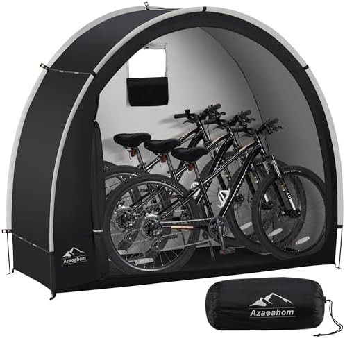 Portable waterproof fabric bike storage tent