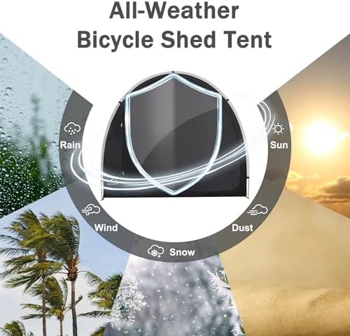 Portable waterproof fabric bike storage tent — photo 4