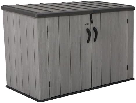 Horizontal Outdoor Shed with Wood Texture