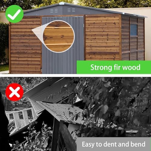 Gray wood and metal storage house — photo 5