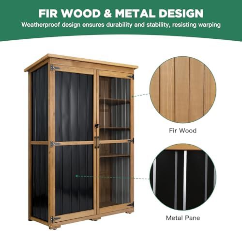 Wide double door outdoor storage cabinet — photo 3