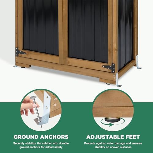 Wide double door outdoor storage cabinet — photo 5