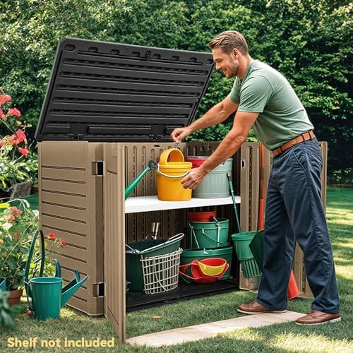 Horizontal resin storage deck box — photo 4