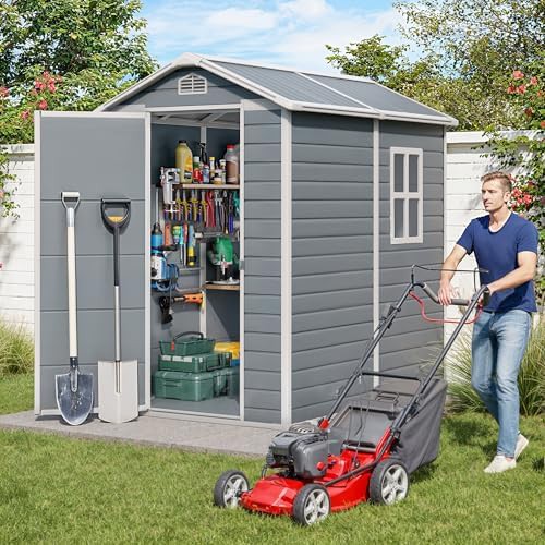 Resin Garden Shed with Window and Floor