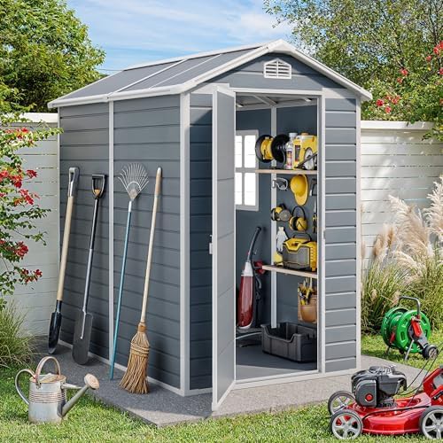 Resin Garden Shed with Window and Floor — photo 3