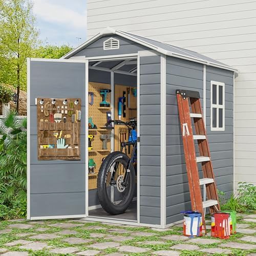 Resin Garden Shed with Window and Floor — photo 4