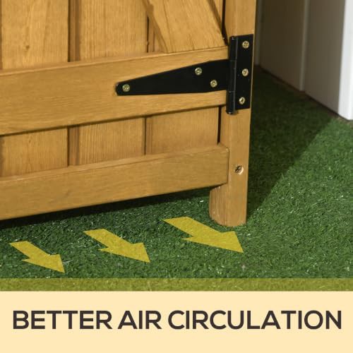 Natural wood waterproof outdoor storage cabinet — photo 4