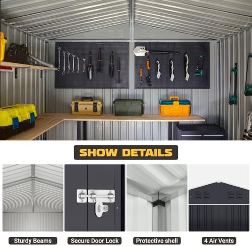 Eight by Twelve Foot Outdoor Storage Shed — photo 3