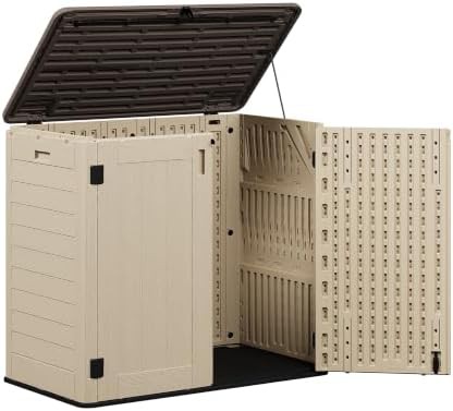 Resin horizontal locker for lawn mowers
