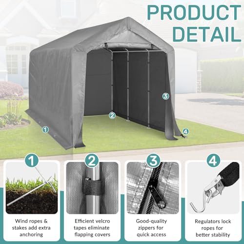 Waterproof fabric bike storage tent — photo 4