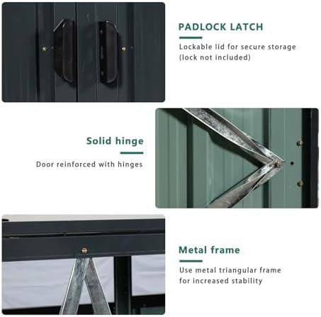 Black steel double trash can storage — photo 4