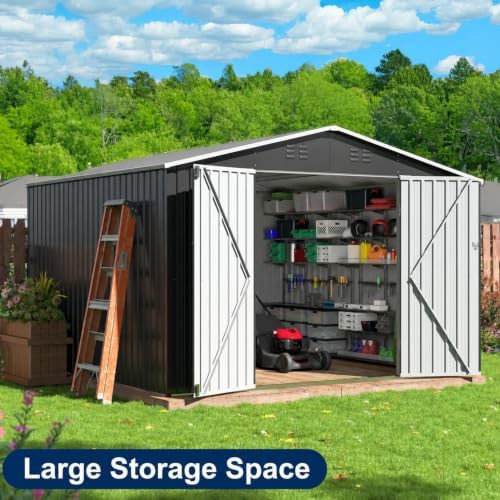 Square ten foot outdoor storage shed — photo 4