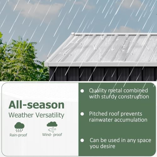 Ten by Fourteen Foot Waterproof Metal Shed — photo 4