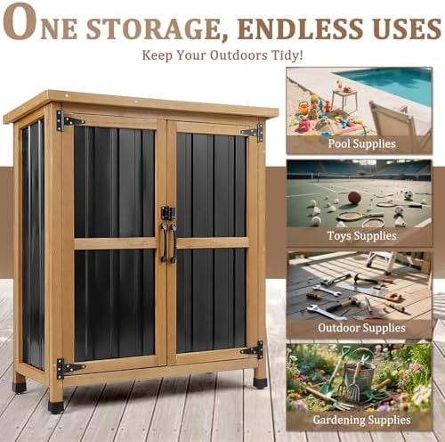 Small Lockable Weatherproof Outdoor Storage Cabinet — photo 3