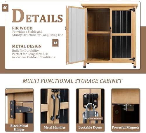Small Lockable Weatherproof Outdoor Storage Cabinet — photo 4