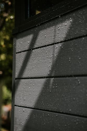 Cortina graphite wood texture storage shed — photo 4