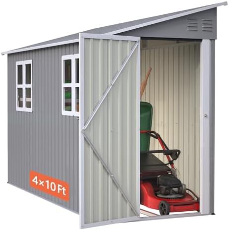 Heavy duty lean to shed with windows