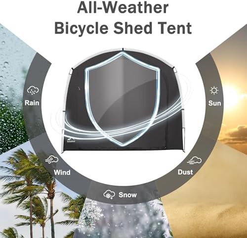 Extra large waterproof bicycle storage shelter — photo 3