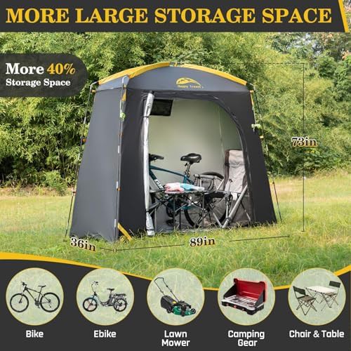 Waterproof Fabric Vertical Bike Shed — photo 3