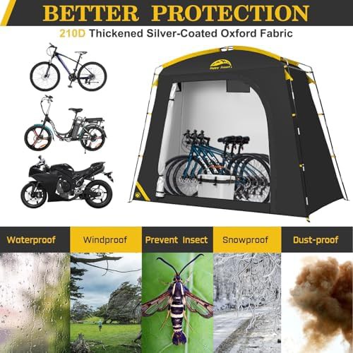 Waterproof Fabric Vertical Bike Shed — photo 4