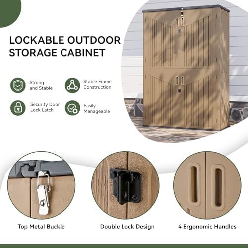 Large capacity outdoor storage cabinet with floor — photo 4