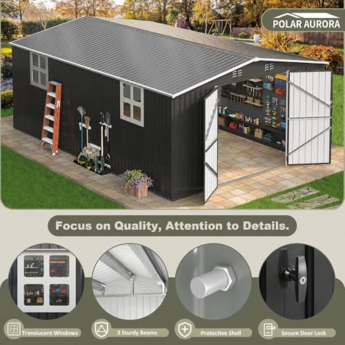 Twelve by Eighteen Foot Weatherproof Storage Shed — photo 3