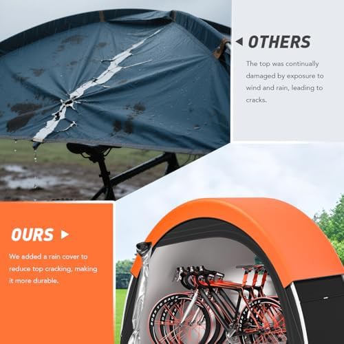 Portable fabric tent for two bikes — photo 4