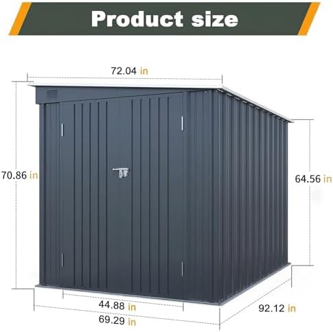 Lean To Metal Shed with Light Board — photo 3