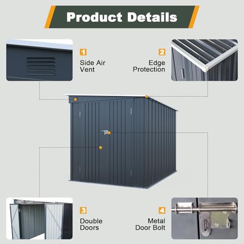 Lean To Metal Shed with Light Board — photo 5