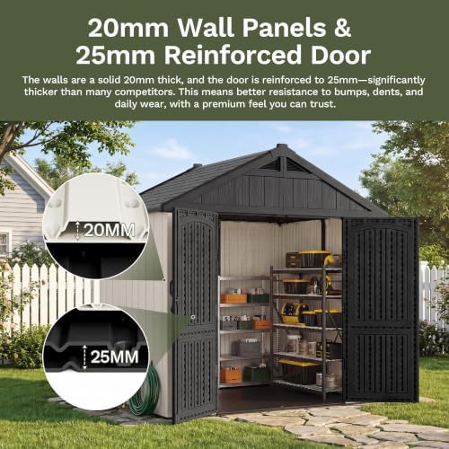 Large resin outdoor storage shed 8x6 ft — photo 5
