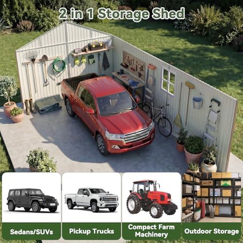 Weatherproof metal garage and storage shed — photo 3