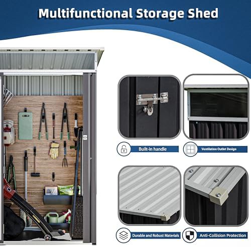 Dark gray steel tool storage house — photo 3
