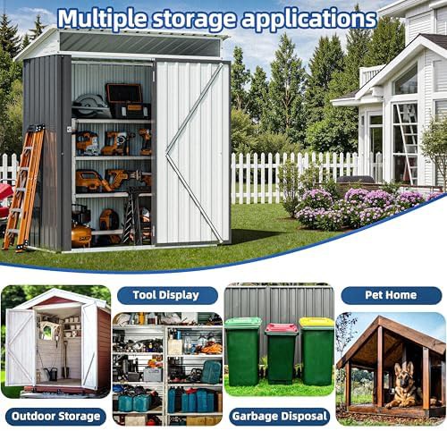 Dark gray steel tool storage house — photo 4