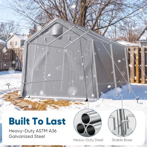 Portable Storage Shelter with Roll Up Door — photo 3