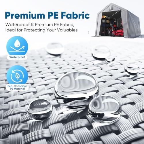 Portable Storage Shelter with Roll Up Door — photo 4