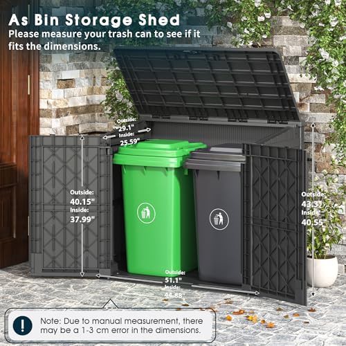 Black horizontal resin storage cabinet 37 cu ft — photo 5