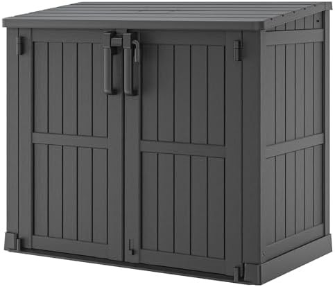 Black Horizontal Resin Storage Cabinet