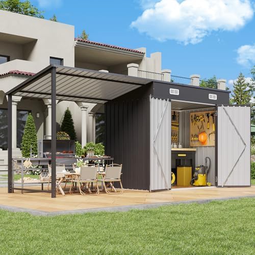 Heavy duty metal shed and gazebo combo — photo 5