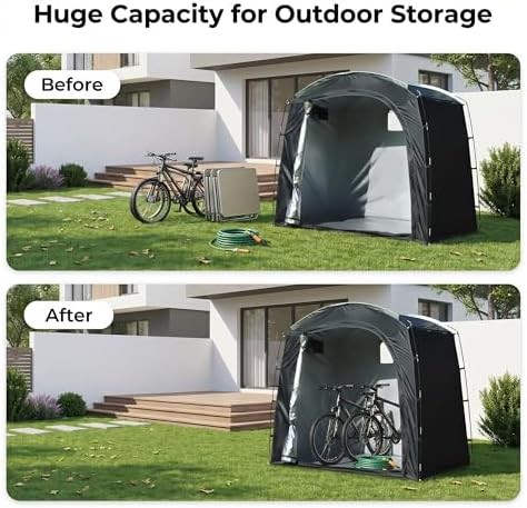 Portable bike storage tent for outdoors — photo 3