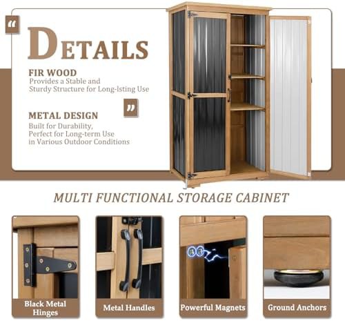 Wood and Metal Shed with Weather Resistant Roof — photo 4