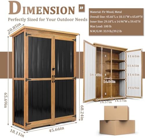 Large Forty Six Inch Outdoor Storage Cabinet — photo 3