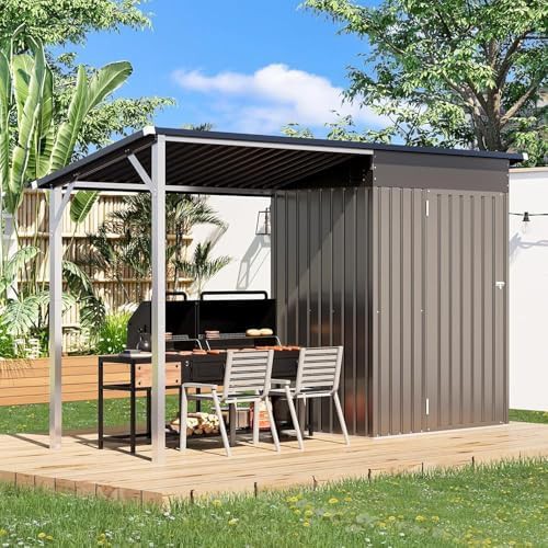 Outdoor storage shed and gazebo combo