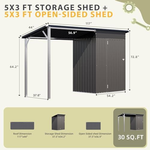 Outdoor storage shed and gazebo combo — photo 3