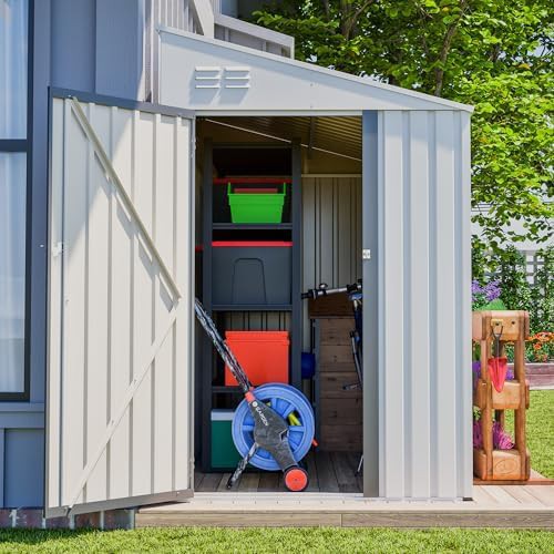 White Heavy Duty Lean To Shed