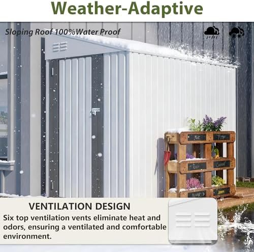 White Heavy Duty Lean To Shed — photo 3