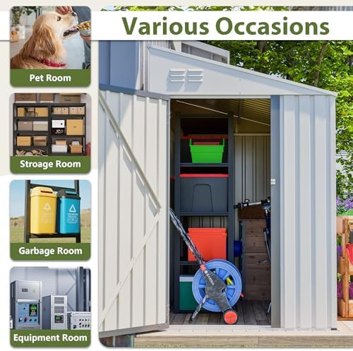 White Heavy Duty Lean To Shed — photo 4