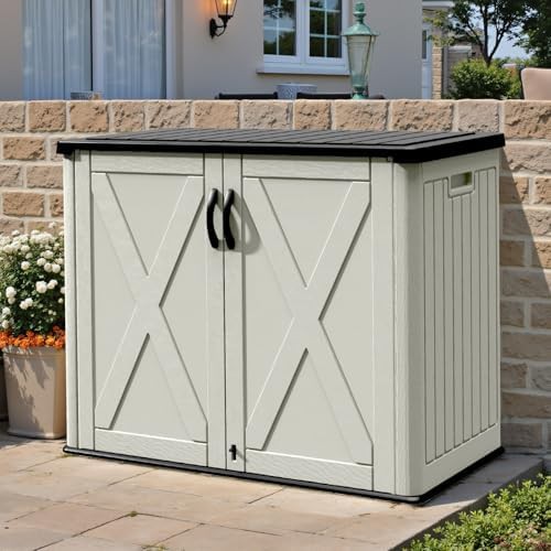 Horizontal resin UV resistant storage cabinet